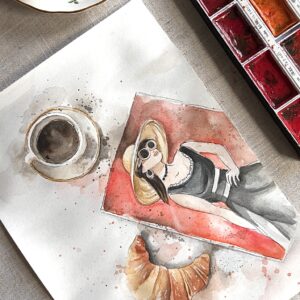 Paint & Sip - A Parisian Morning - LJ's Brew & Bites