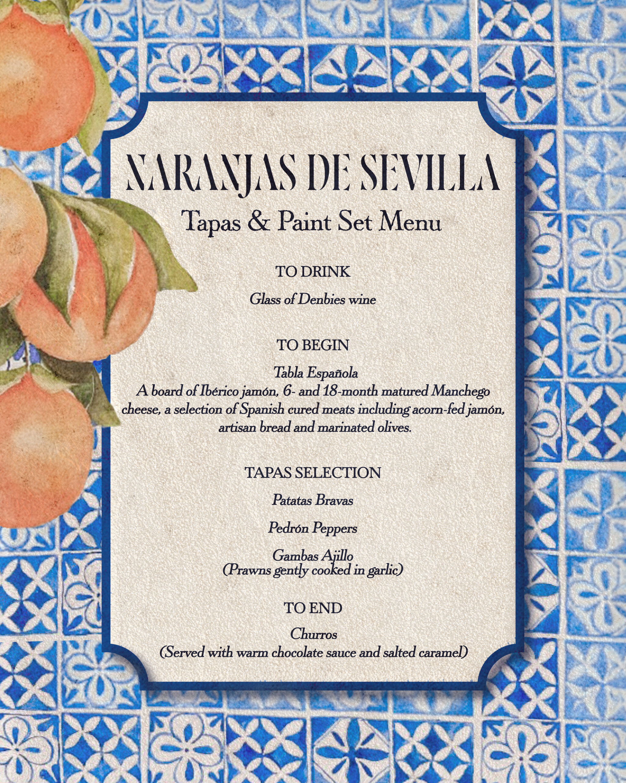 Tapas & Paint Night - Naranjas de Seville - LJ's Brew & Bites - Image 2